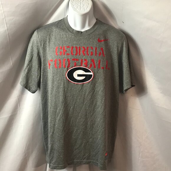 Nike Georgia University Football Activewear Athletic Sport Cut Tee Shirt - Picture 1 of 7